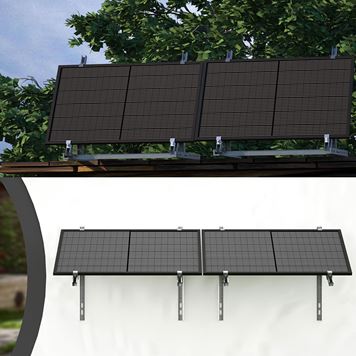 600W Solar PV system(adjustable bracket)(2*405W，all black)